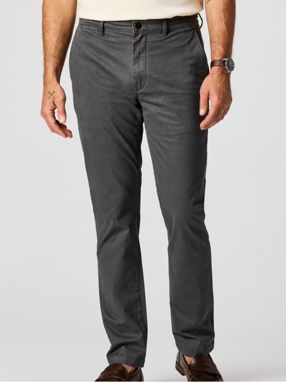Flint and Tinder Men's charcoal gray 365 Chino Pants casual straight leg 36 NWT